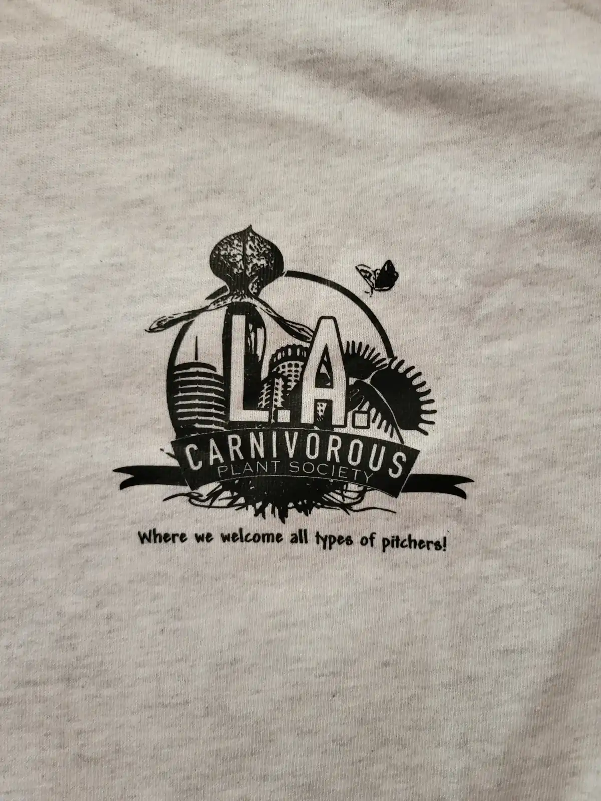 Themed Los Angeles Carnivorous Plant Society t-shirt