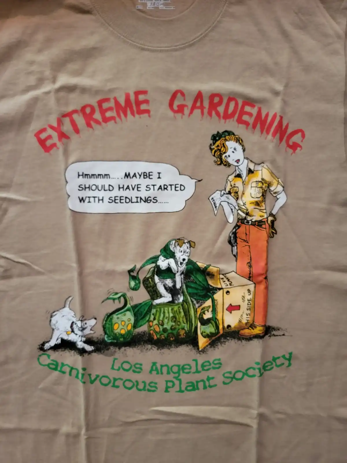 Themed Los Angeles Carnivorous Plant Society t-shirt