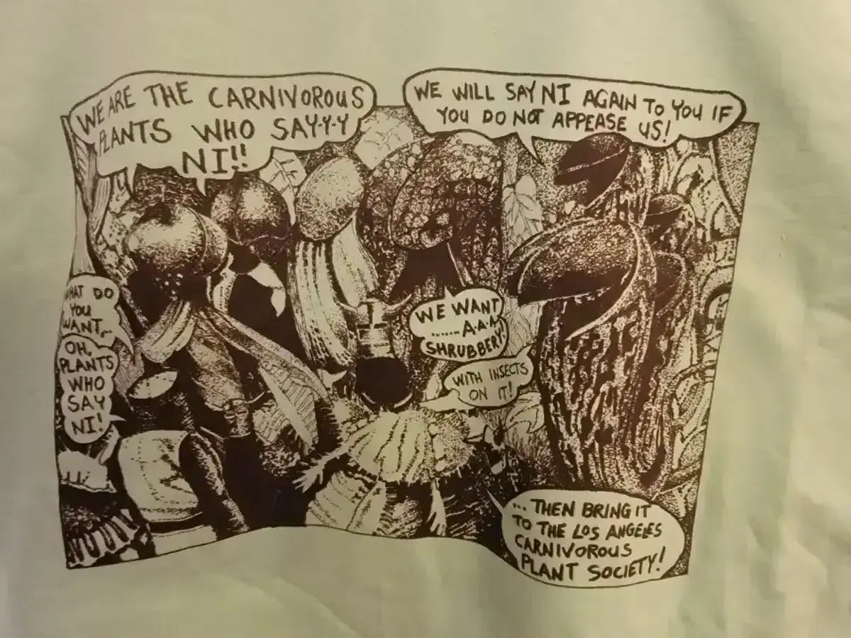 Themed Los Angeles Carnivorous Plant Society t-shirt